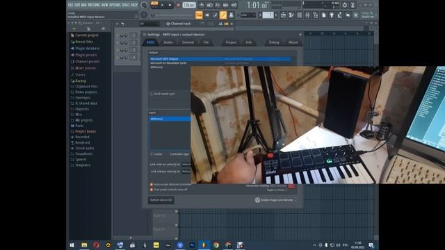 КАК ПОДКЛЮЧИТЬ AKAI MPK MINI (МИДИ КЛАВИАТУРУ) К FL STUDIO смотреть онлайн