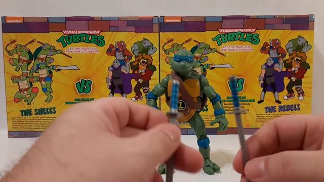 Playmates Teenage Mutant Ninja Turtles Leonardo vs Rocksteady 2- Pack Action Figure Review. смотреть онлайн