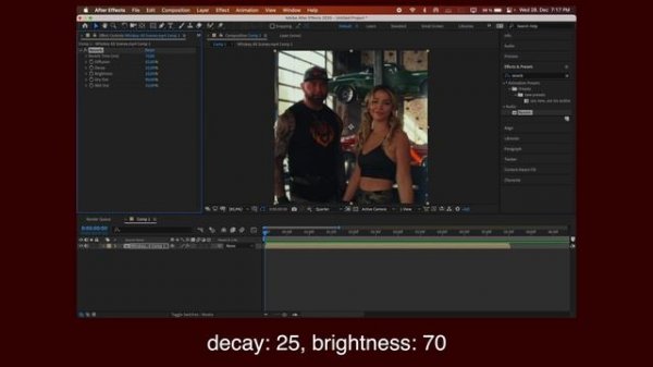 echo audio (reverb) ; after effects