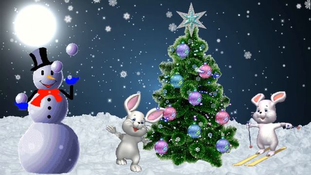 Футаж Зимнее веселье. Красивая заставка для монтажа смотреть онлайн