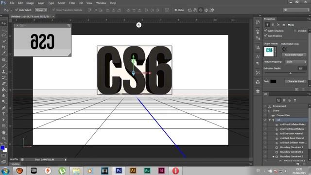 Tutorial | Como crear texto 3D con Photoshop CS6 Extended Y Photoshop CC 2017 смотреть онлайн