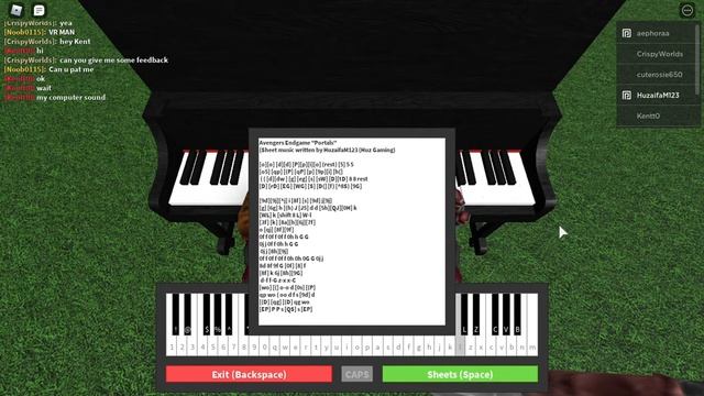 [Updated] Playing Avengers Endgame "Portals" ON ROBLOX PIANO. (sheets in disc) смотреть онлайн