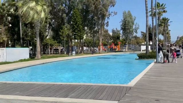 Limassol Molos park walking. Cyprus смотреть онлайн