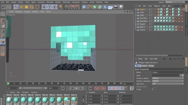 Cinema 4D - Minecraft Armor Modelling Tutorial смотреть онлайн