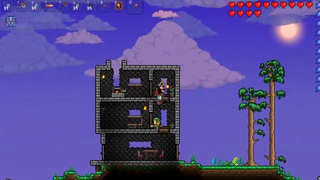 Terraria Design - Wooden starting shack & NPC house (time-lapse) Start to Finish смотреть онлайн