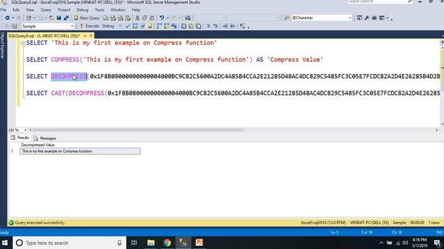 Compress and Decompress in SQL Server | SQL data compress | data decompress in sql смотреть онлайн