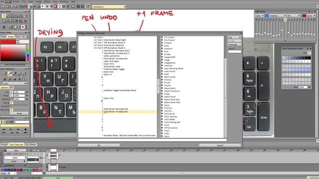 TV-paint 10 - настройка горячих клавиш смотреть онлайн