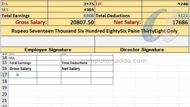 How to Create Salary Pay Slip Format in Excel Telugu || Vlookup,Payrool,Spellnumber || Computersadd смотреть онлайн
