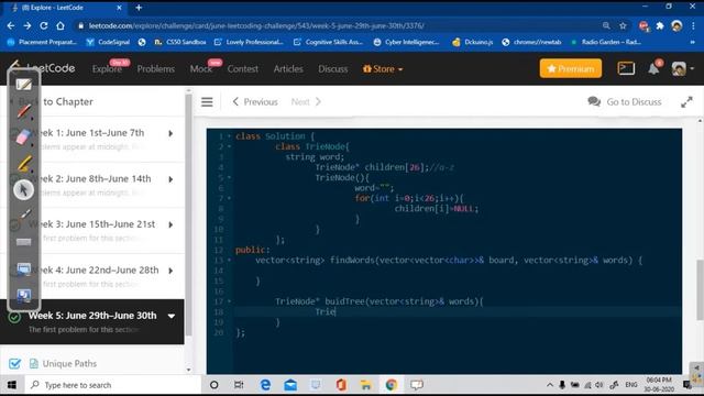 212. Word Search II | Tries+Backtracking+dfs | FAANG | 30 June LeetCoding Challenge смотреть онлайн