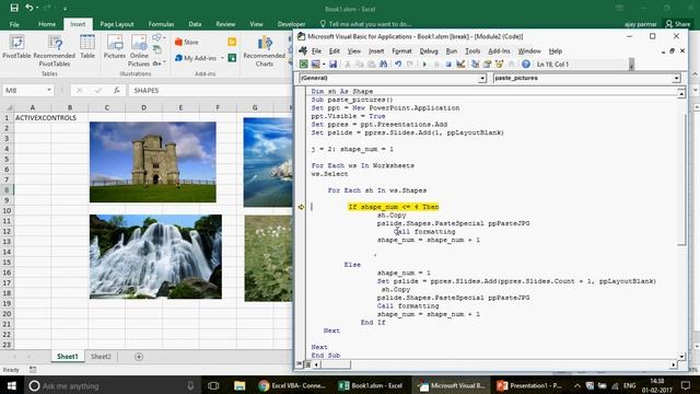 Learn Excel - Video 322 - VBA - Paste Only 4 Images In Each Slide - Super Advance