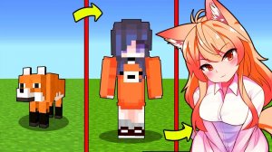 КАК МЕНЯЛАСЬ ДЕВУШКА ЛИСА ОБОРОТЕНЬ МУТАНТ И ЕЕ ЖИЗНЕННЫЙ ЦИКЛ В МАЙНКРАФТ! ЭВОЛЮЦИЯ MINECRAFT НУБ
