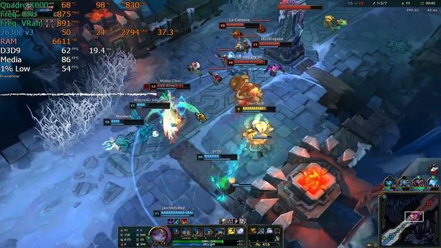 (Live League of Legends) - 2630L v3 (UnlockTB) + Quadro K600 (Stock) + 32GB Quad Channel смотреть онлайн