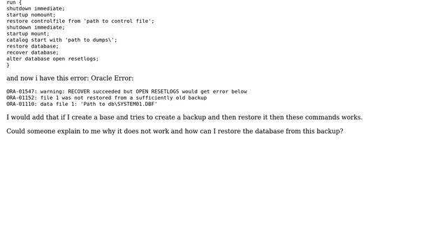 Databases: Restoring Oracle Database using Rman смотреть онлайн