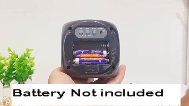 RENMAX® Digital Clock LCD Voice Talking Time Projector Alarm Cube Timepiece Plastic Black/White