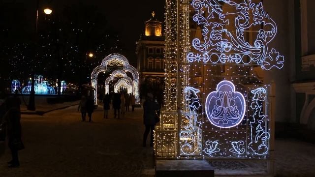 Санкт-Петербург, 2023, Новый год, New Year 2023 Saint Petersburg, Russia смотреть онлайн