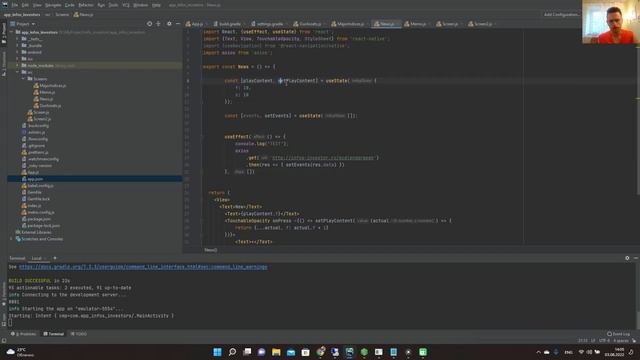 8.2 React Native CLI useEffect приложения для мобильного приложения для React Native смотреть онлайн