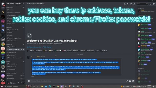 CHEEPEST TOKEN SHOP 2022| DISCORD TOKENS| ROBLOX ACCOUNTS смотреть онлайн