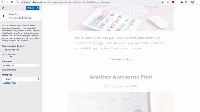 How to Set a Static Homepage with WordPress | Add a Custom Homepage смотреть онлайн