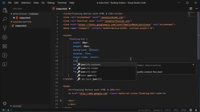 Creating a floating button with HTML5 & CSS3 - Web Design Tutorial смотреть онлайн