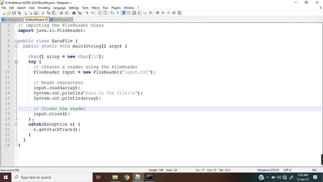 Minggu 16 - Operasi File Java смотреть онлайн