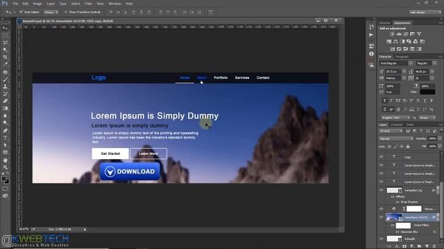 Web Design in Photoshop - Smart Object - Font Size in Hindi 04 смотреть онлайн