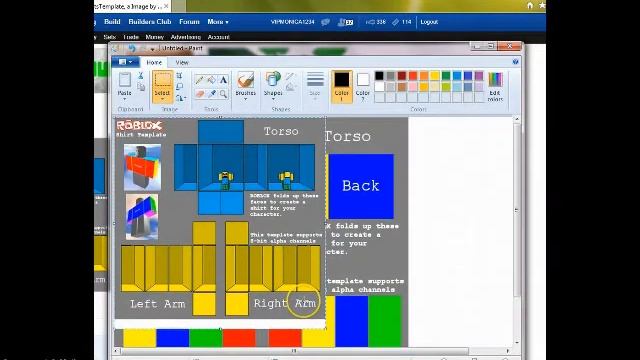 How to copy shirts on ROBLOX!(From the template!) смотреть онлайн