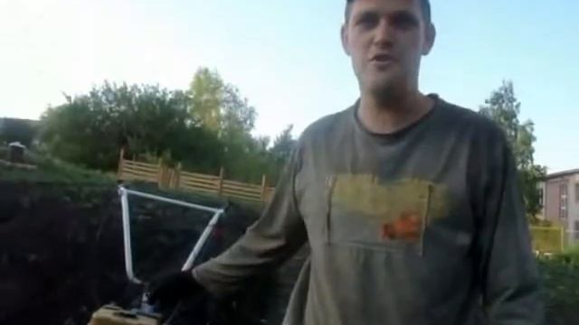 Окучивание картошки при помощи МК-200 на жигулёвских колёсах на участке с уклоном смотреть онлайн