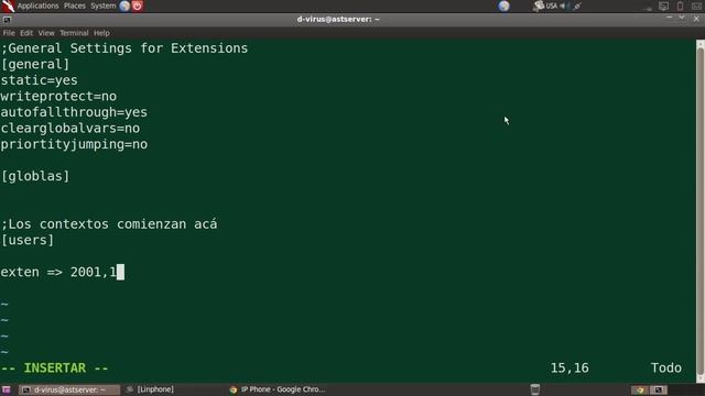 Curso Asterisk 2012 - CH05 - Constuyendo un PBX básico con 2 extensiones - Parte3 смотреть онлайн