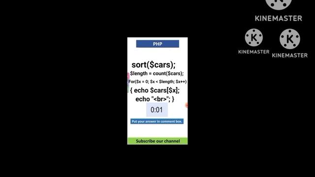 Sorting Function For Array in PHP смотреть онлайн