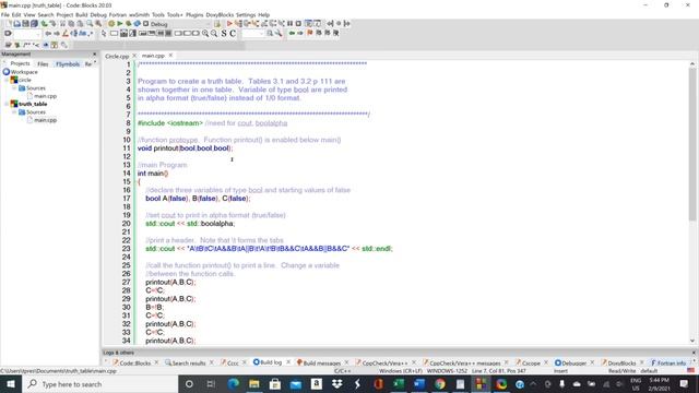 Construction of a truth table with logical AND, OR, and NOT in C++ - ENGR 2304 смотреть онлайн