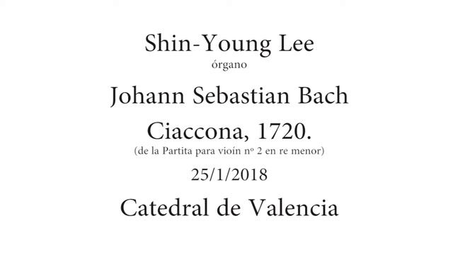 Sin-Young Lee Ciaccona - Catedral de Valencia смотреть онлайн