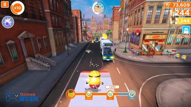 Minion Rush Gameplay - Surfer Minion join Endless Party in Downtown смотреть онлайн