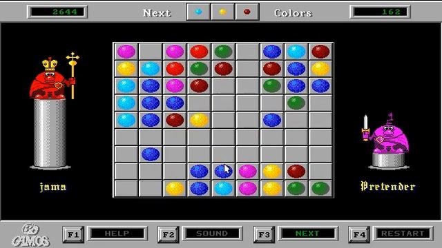 Color Lines (Dos game 1992) смотреть онлайн