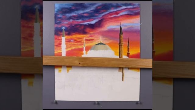 Oil painting of Hagia Sophia timelapse video смотреть онлайн