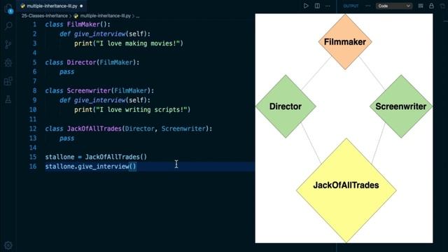 Python Programming Tutorial # 205 | Multiple Inheritance Part ( III ) Diamond in Python - English смотреть онлайн