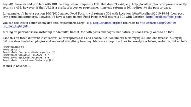 Wordpress: 301 redirect instead of 404 when URL is a prefix of a post or page name? смотреть онлайн
