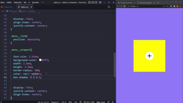 Animated Circular Navigation Menu Using HTML CSS & JavaScript | How to Create a Radial Menu смотреть онлайн