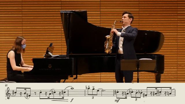 Erwin Schulhoff - Saxophone Sonata - 3rd movement (with the score) смотреть онлайн