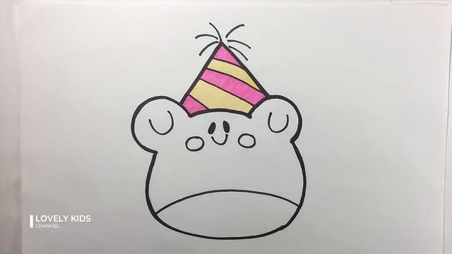 How to draw Frog Birthday Step by Step Lovely Kids смотреть онлайн