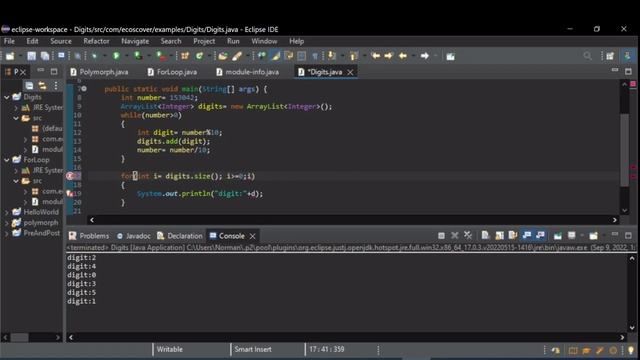 Java Algorithms: Getting the digits of a Number, Reversing the Order смотреть онлайн