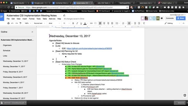 Kubernetes SIG Storage - CSI Implementation Workgroup 20171213 смотреть онлайн