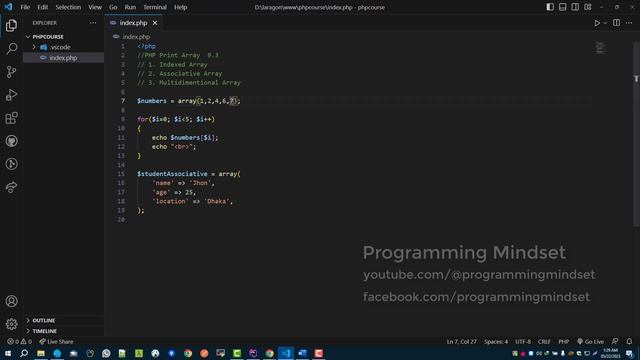 PHP Tutorial A-Z Bangla - PHP Array Print 9.3 смотреть онлайн