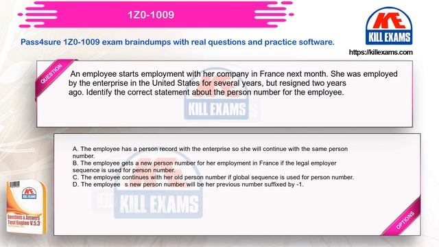 1Z0-1009 - Oracle Global Human Resources Cloud 2018 Implementation Essentials Question Bank смотреть онлайн