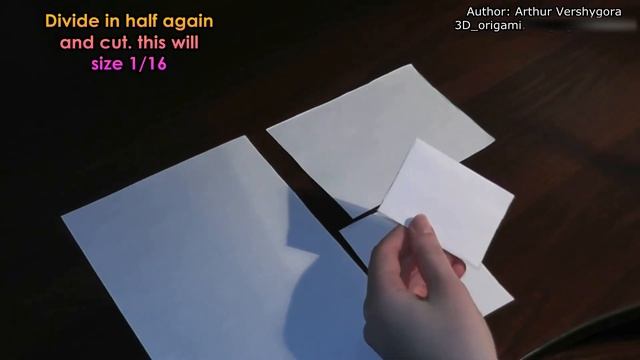 What are sizes of the pieces (triangles) for 3D origami technique смотреть онлайн