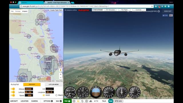 Geofs - Miami to Charlotte *Emergency Landing at Jacksonville! смотреть онлайн