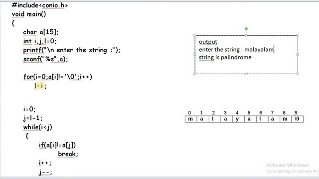 C PROGRAM FOR STRING PALINDROME WITH AND WITHOUT BUILT IN FUNCTIONS смотреть онлайн