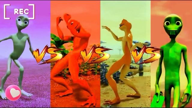 Funny Green Allien Dance VS Dame Tu Cosita VS Patila, танцы минус