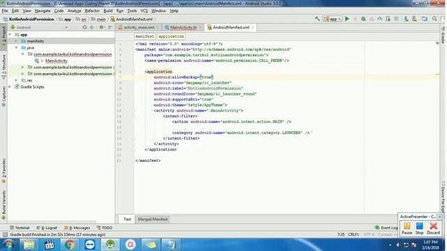 How to create kotlin android permission android studio 3.0 смотреть онлайн