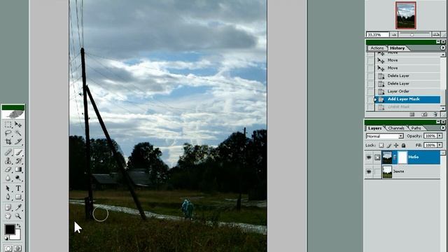 03. Учим фотошоп. Монтаж снимка с помощью маски слоя_CS.avi смотреть онлайн