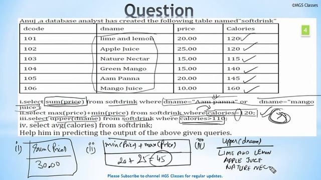 Question #25: Question of Day 27-04-2022 (SQL SUM, MAX, MIN, UPPER, AVG COUNT Functions) смотреть онлайн